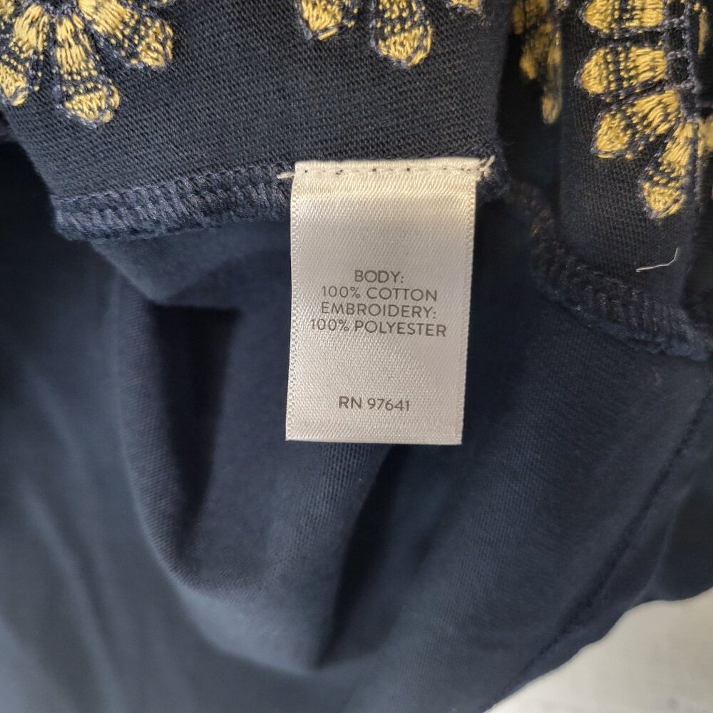 Pure Jill Women's Large Shirt Top Blue Embroidered - Picture 5 of 5